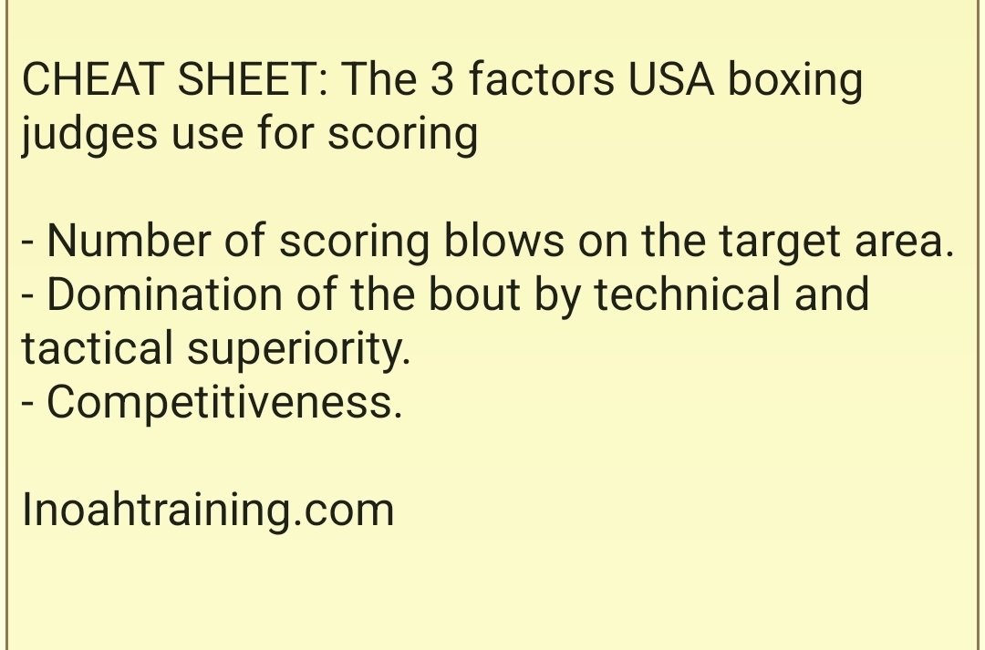 Cheat sheet The 3 factors USA boxing judges use for scoring