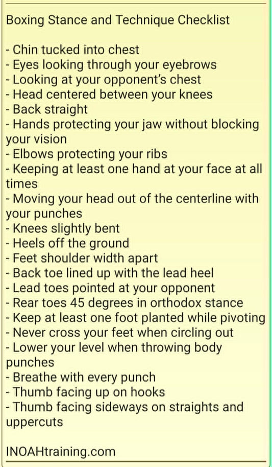 The ultimate boxing stance & technique checklist